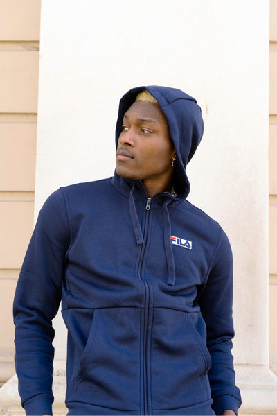 FILA Malin Blue Zip Hoodie Fit Fly Sportswear