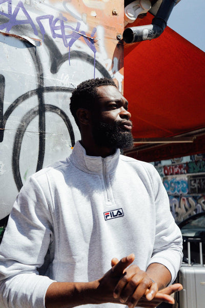 Fila high neck sweatshirt online with front logo