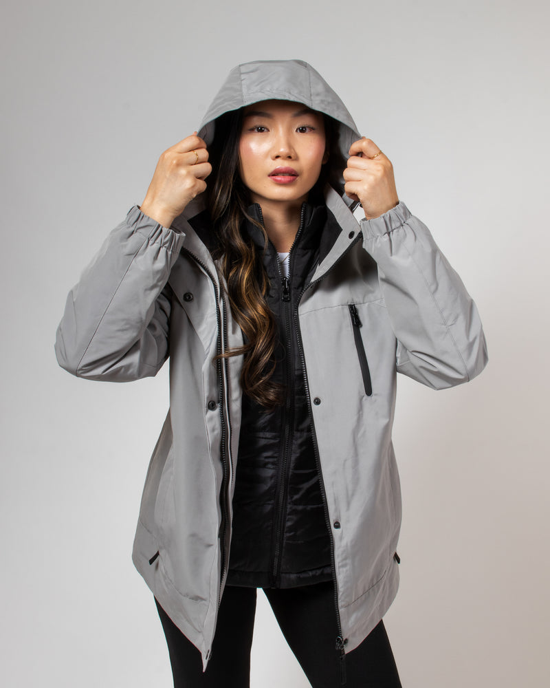 Calvin Klein Ladies 3-in-1 Jacket Grey