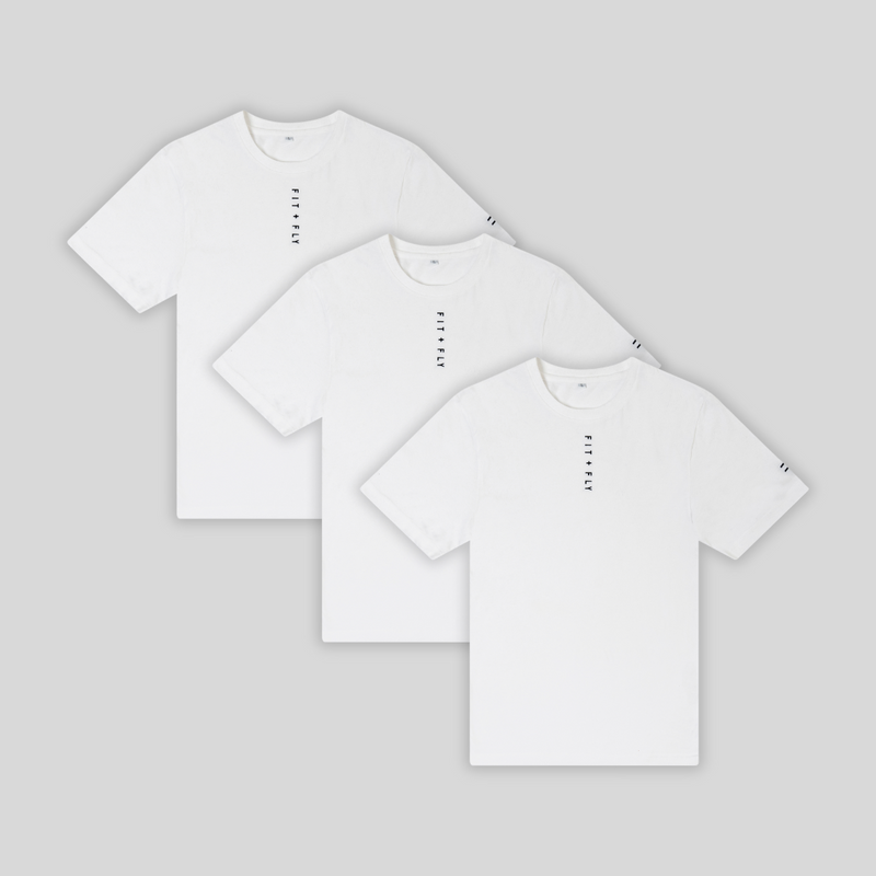 All White Premium T-Shirt - Pack OF 3