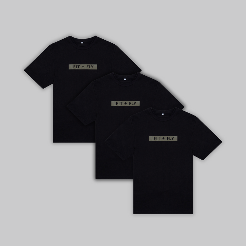 All Black Premium T-Shirt - Pack OF 3