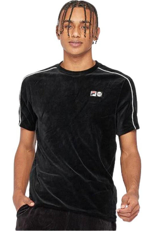FILA Hector Velour T-Shirt Black